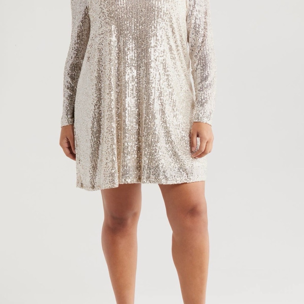Melrose and Market Sequin Long Sleeve Minidress